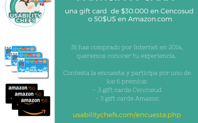 Contesta la encuesta y participa por una una gift card en Cencosud o Amazon
